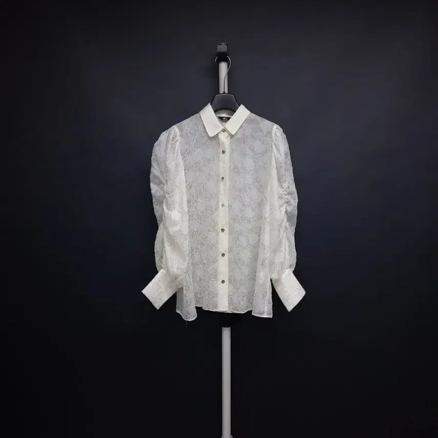 [BUNJANG] OHL Spring/Summer/Autumn Sheer Blouse (Ivory) / 오엘 OHL 춘하추 시스루 블라우스 F 44-66