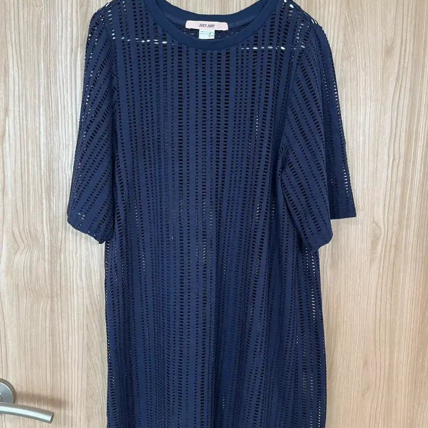 [BUNJANG] Juicy Judy Navy Mesh Long T-Shirt / JUICY JUDY 롱 티