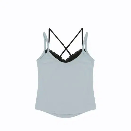 [BUNJANG] Kashiko Nessa Lace Top Sky Blue-Black / 카시코 kashiko Nessa Lace Top Skyblue-Black