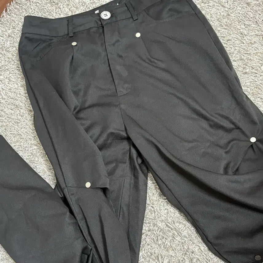 [BUNJANG] Black Pintuck Pants / 블랙 팬츠 핀턱 바지