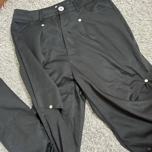 [BUNJANG] Black Pintuck Pants / 블랙 팬츠 핀턱 바지