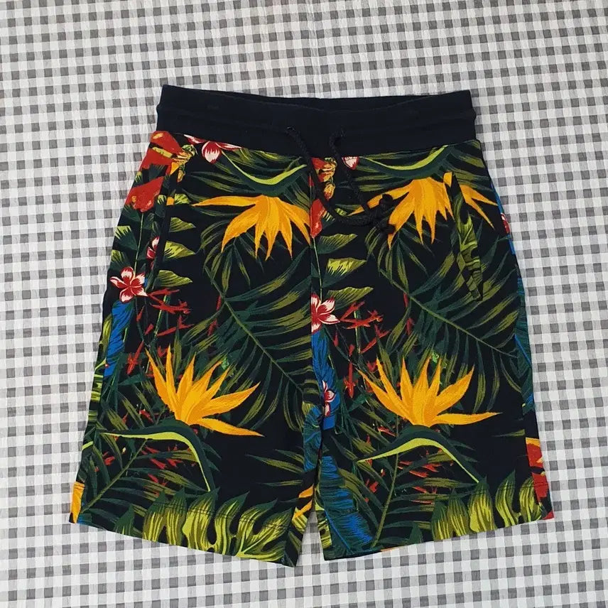 [BUNJANG] Zara Botanical Pattern Relaxed Fit Shorts / 자라 보태니컬 밴딩 반바지 남자29~30