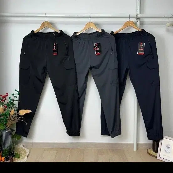 [BUNJANG] Men's Cargo Jogger Straight Fit Pants / 남성 카고 조거 일자 팬츠 블랙/차콜/네이비(사이즈 M L Xl 2Xl