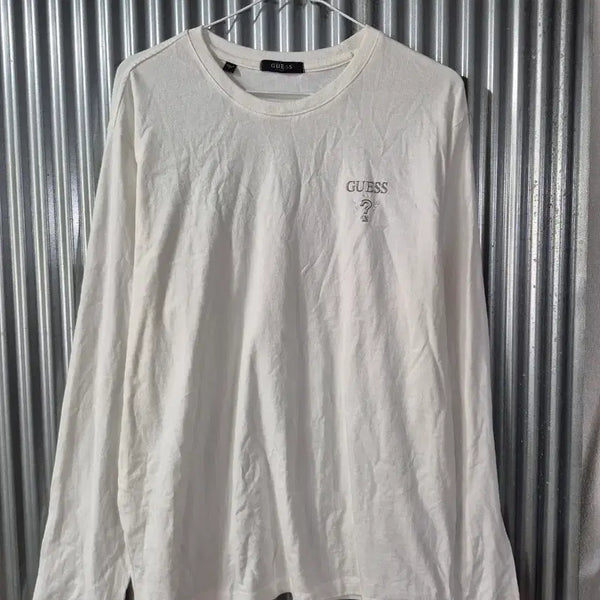 [BUNJANG] Guess Long-Sleeve T-Shirt White L / L 게스 긴팔 티셔츠 화이트