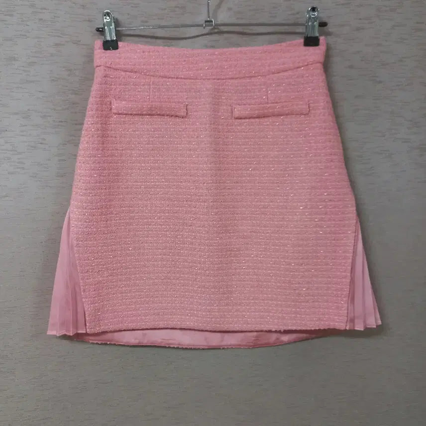 [BUNJANG] Itsmeish Pink Tweed Skirt / B8-26/잇미샤 핑크 트위드 스커트 봄가을 여성