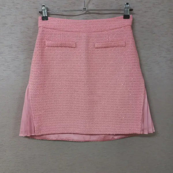 [BUNJANG] Itsmeish Pink Tweed Skirt / B8-26/잇미샤 핑크 트위드 스커트 봄가을 여성