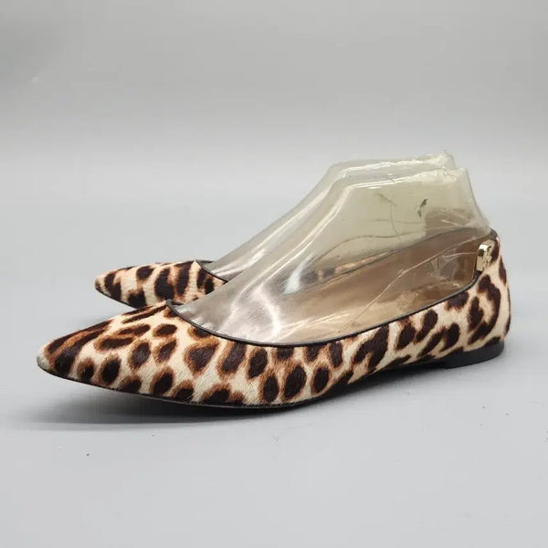 [BUNJANG] Tory Burch Leopard Haircalf Women's Flat Shoes / qq 토리버치 레오파드 송치 여성플랫슈즈 240