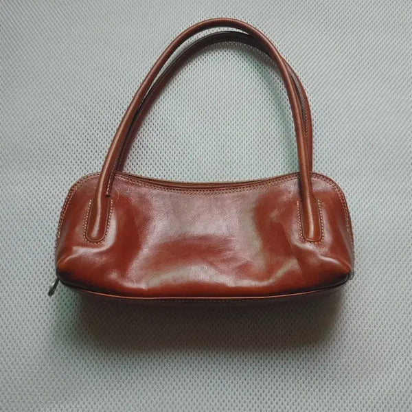 [BUNJANG] Brown Leather Shoulder Bag / 브라운 가죽 숄더백