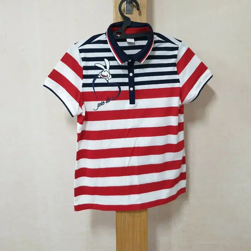 [BUNJANG] JDX Women's Stripe Collar T-Shirt / JDX 여성 카라티 95~ 100 슬림
