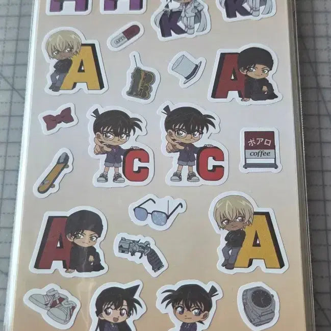 [BUNJANG] Daiso Detective Conan Sheet Stickers / 다이소 신상 명탐정 코난 시트 스티커