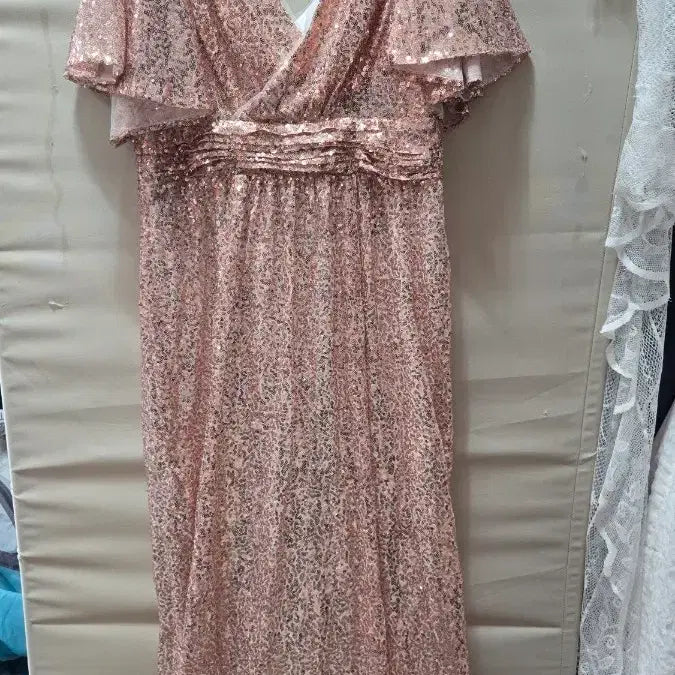 [BUNJANG] Rose Gold Long Dress - Size 66 / 드레스66