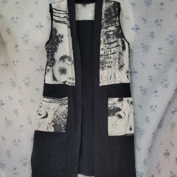 [BUNJANG] Quilted Long Vest / 퀼팅 롱조끼