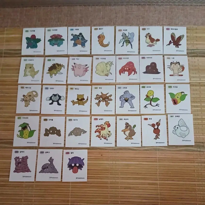 [BUNJANG] Pokemon Sticker Set (1st Gen, 3-Digit & 4-Digit) / 포켓몬띠부씰 3개 선택 1세대 3자리씰 4자리씰
