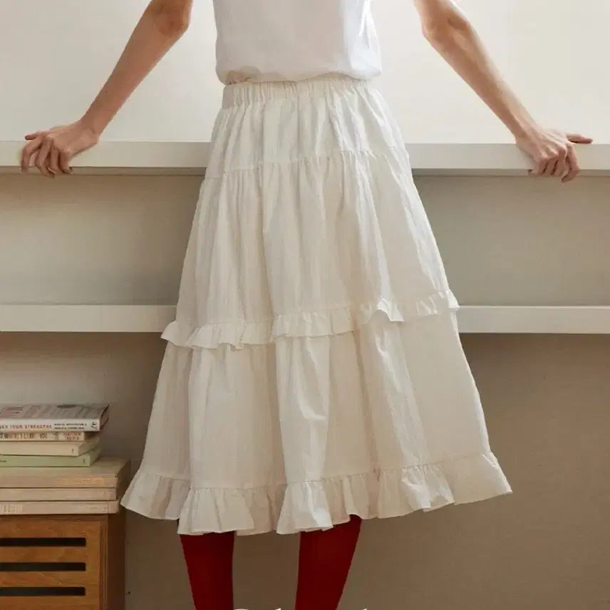 [BUNJANG] Celitaels Tiered Banding Skirt / CELITAILS 티어드 밴딩 스커트 (F 미착용)정가 13.8만