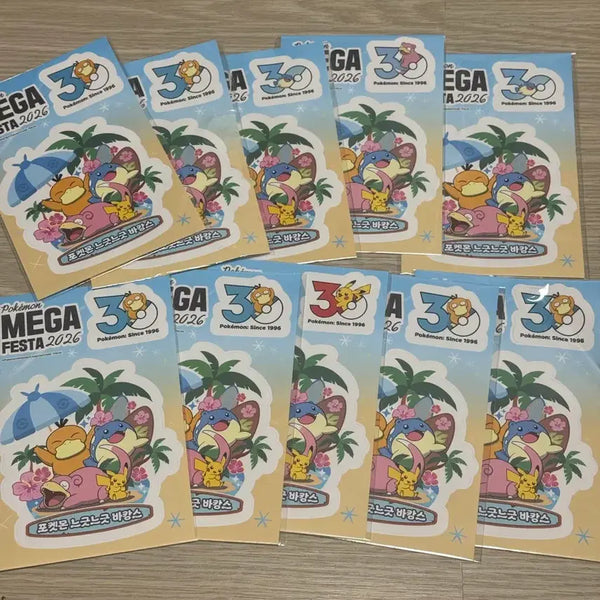 [BUNJANG] Pokemon Busan Pop-Up Slowpoke Sticker Bundle Set / 부산 포켓몬 팝업 스티커 느긋느긋
