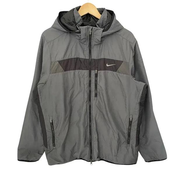 [BUNJANG] Nike Gray Hooded Padded Jumper - Size L / 나이키 그레이 후드 패딩 점퍼 L