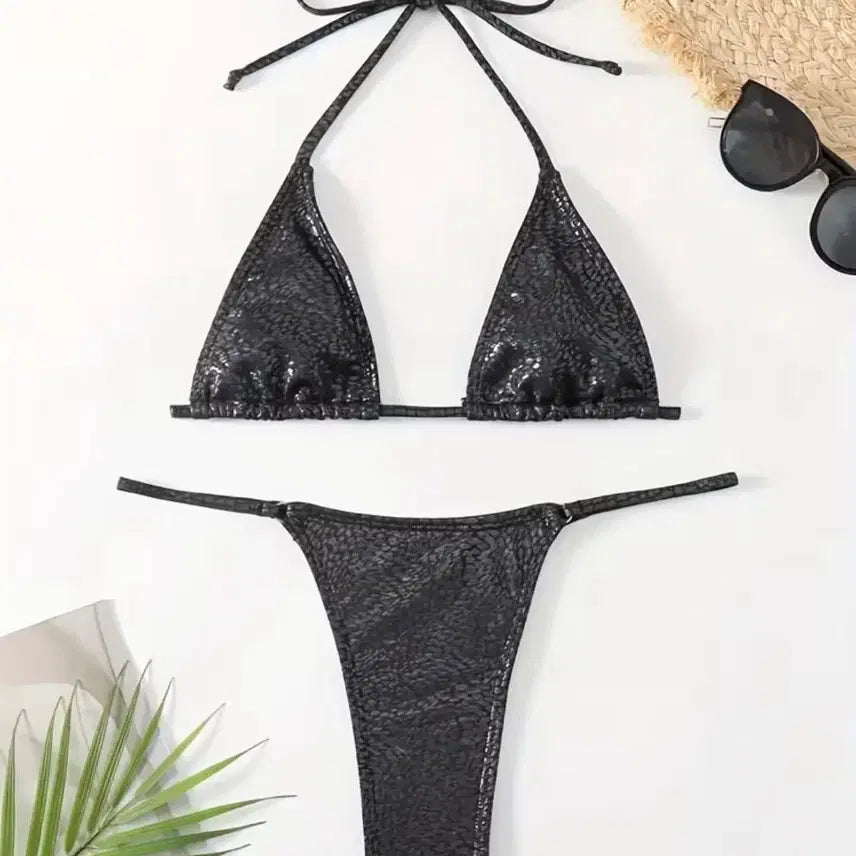 [BUNJANG] Black Bikini Swimsuit Set - M / 섹시 비키니 수영복 세트 블랙 M