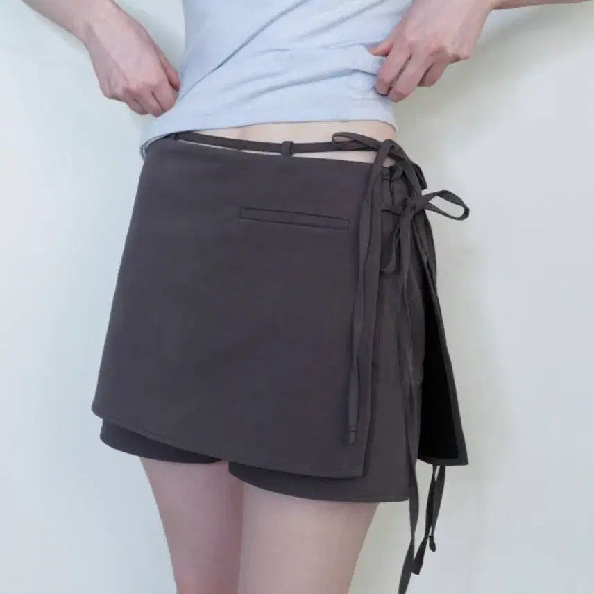 [BUNJANG] SUNBURN PROJECT Double Layered Mini Skirt Pants / (내일까지할인) 썬번프로젝트 더블 레이어드 미니 스커트 팬츠