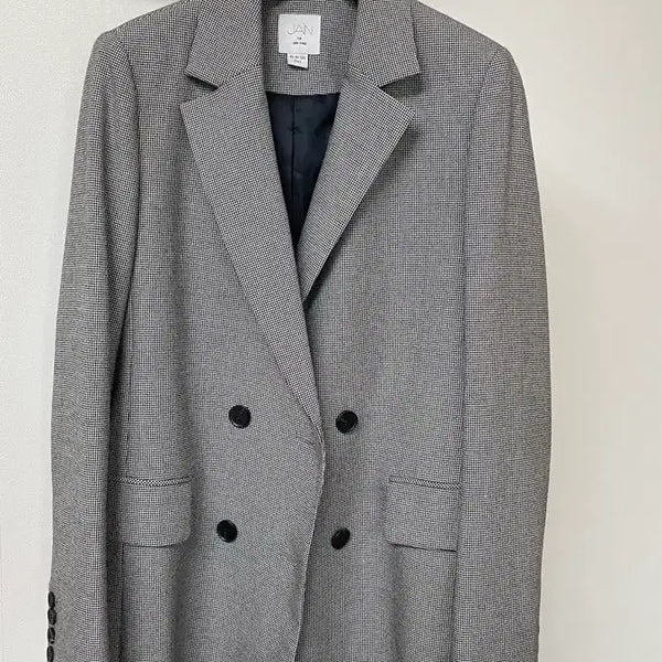 [BUNJANG] Jane Song Check Double Button Blazer / 제인송 체크 더블 버튼 블레이저