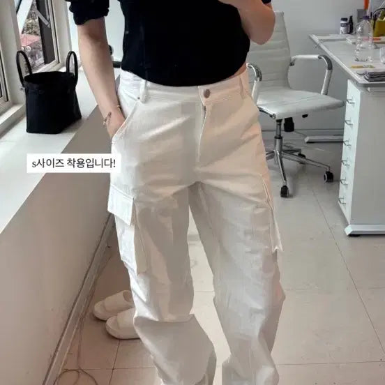 [BUNJANG] Delicious Blanc White Cotton Pants (New) Size S / 딜리셔스블랑 s사이즈(새상품) 뮤제라 릭오웬스 르셉템버 이자벨마랑 테어 tare 식스앤어하프 리더블유 rew 타임 시에 한섬