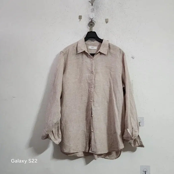 [BUNJANG] Uniqlo Linen Shirt Beige / 유니클로 리넨 셔츠 베이지