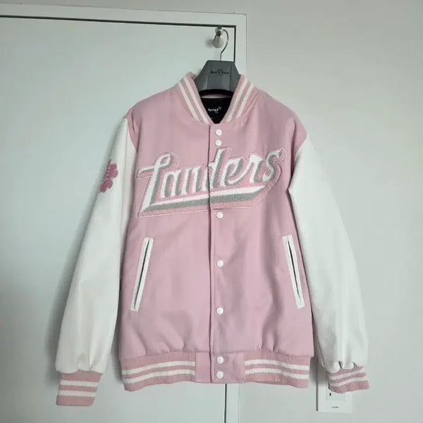[BUNJANG] SSG Baseball Varsity Bomber Jacket / SSG  벚꽃 에디션 바시티 야구 점퍼 90
