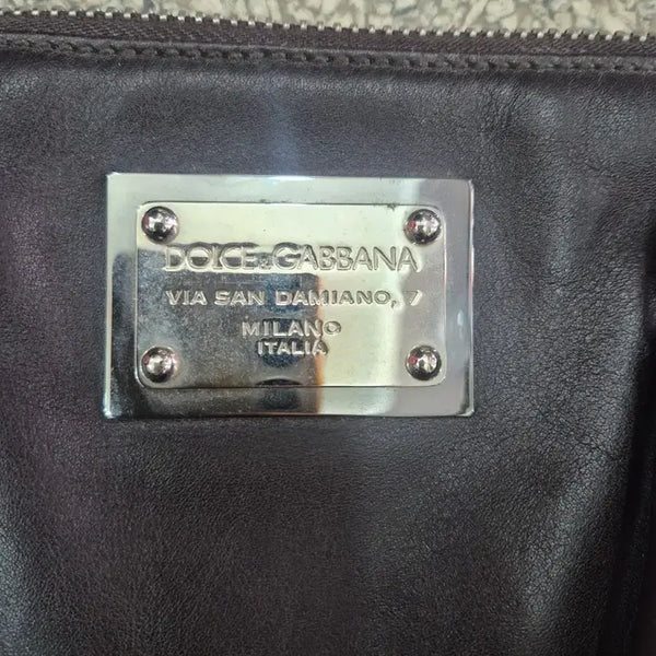 [BUNJANG] Dolce & Gabbana Brown Leather Tote Bag / 돌체앤가바나 브라운 레더 토트백