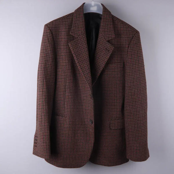 [BUNJANG] ROA Houndstooth Check Pattern Tailored Blazer Jacket (M) / ROA(로아) 하운즈투스체크 패턴 테일러드 블레이저 자켓 (M)