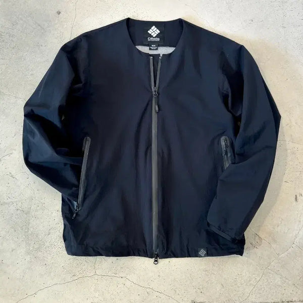 [BUNJANG] Columbia Black Nylon Collarless Zip-Up Jacket / COLUMBIA 컬럼비아 블랙 나일론 논카라 집업자켓
