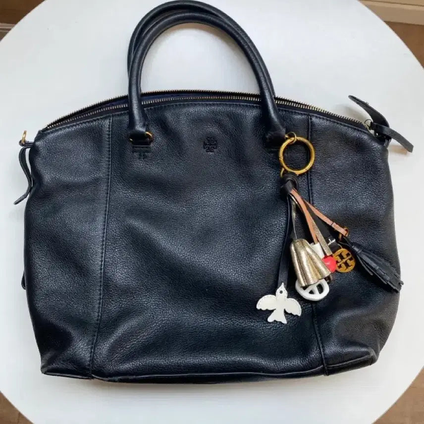 [BUNJANG] Tory Burch Black Leather Shoulder Bag / 토리버치 가방 레더 숄더백
