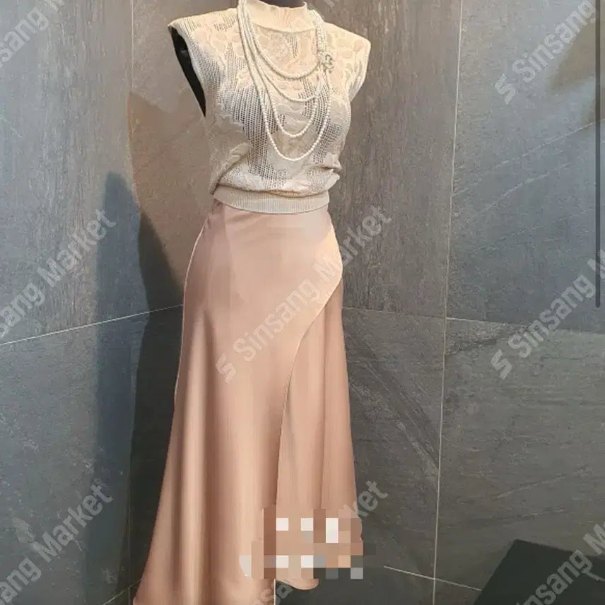 [BUNJANG] LB Satin Long Skirt / 8.4->3 엘비 LB 새틴 롱스커트 S 수입의류 샤샤엘르