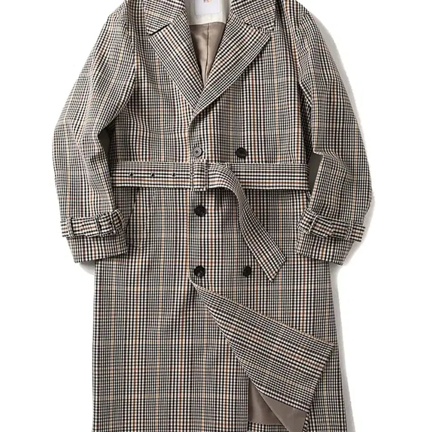 [BUNJANG] J.HeeK Glen Check Oversized Double Trench Coat / 지이크 글렌체크 오버핏 더블 트렌치코트