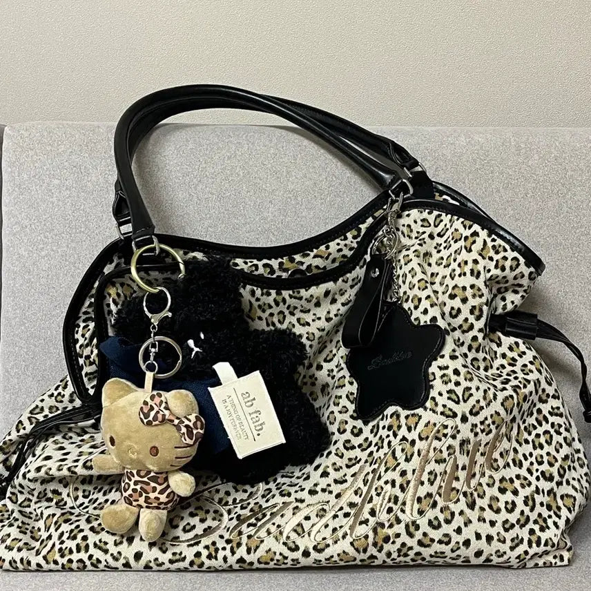 [BUNJANG] BAD BLUE Leopard Dim Sum Bag Beige / 배드블루 레오파드 딤섬백 베이지
