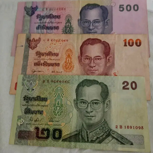 [BUNJANG] Thai Baht Old Currency Bundle (4 Bills) / 태국 지폐 구권 4장 일괄