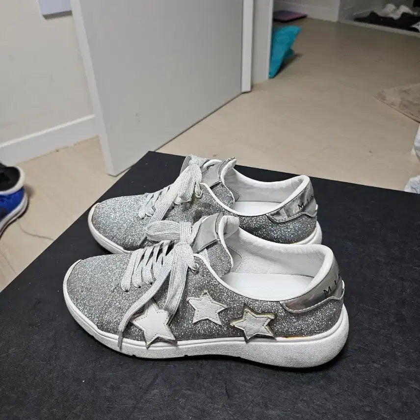 [BUNJANG] MISOFE Silver Glitter Sneakers 230mm / 미소페 실버 글리터 스니커즈 230mm 상태좋음