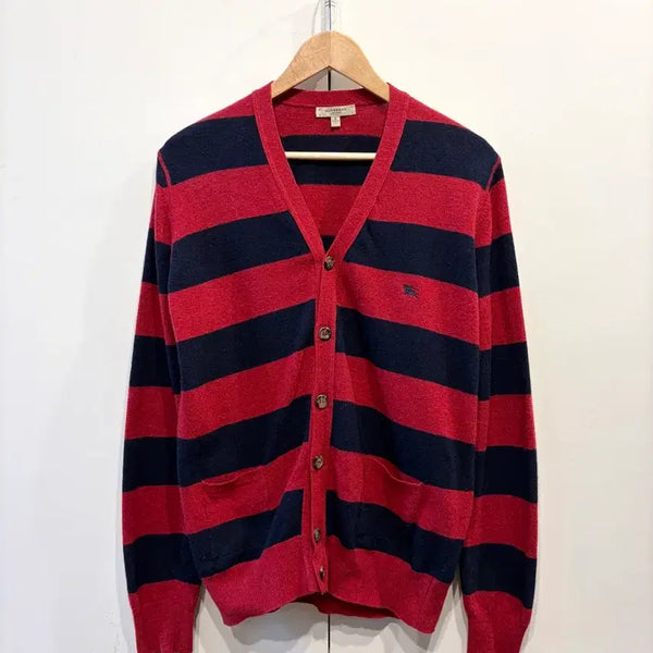 [BUNJANG] Burberry Stripe Wool Knit Cardigan / 버버리 스트라이프 울 니트 가디건