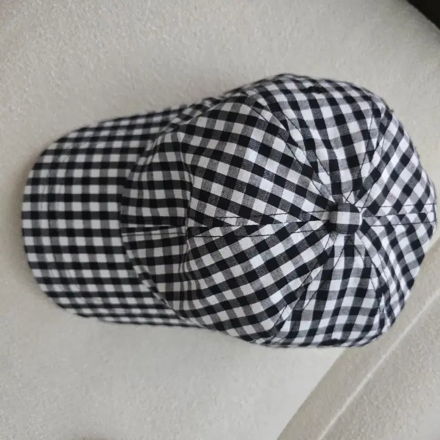 [BUNJANG] GU Check Pattern Ball Cap Black / GU 체크무늬 볼캡 블랙