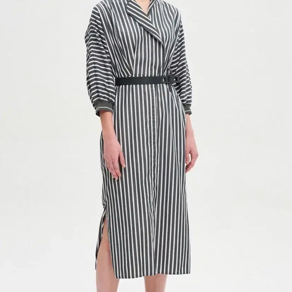 [BUNJANG] Time Stripe Long Dress Size 55 / 타임 스트라이프 원피스 55