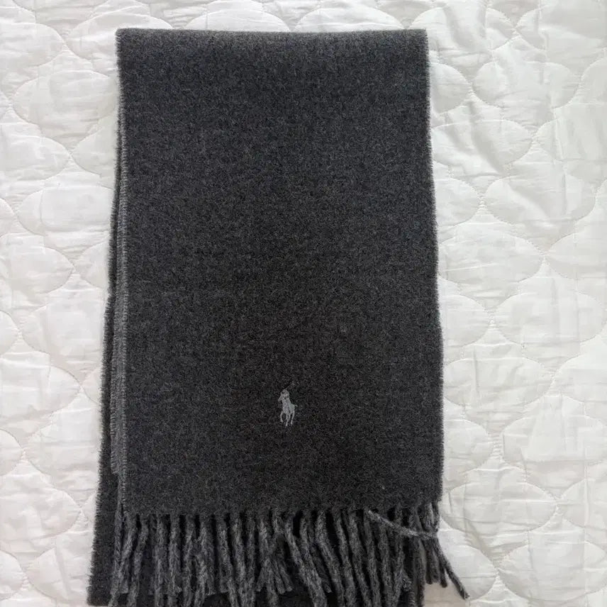 [BUNJANG] Polo Ralph Lauren Grey Scarf / 폴로 랄프로렌 머플러 그레이
