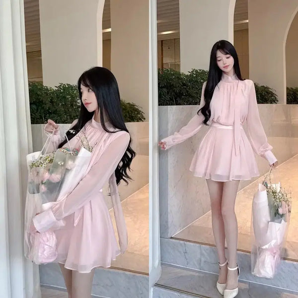 [BUNJANG] May Yun Veil Silk Blouse and Mini Skirt Set / [오늘만/새상품] 메이윤 베일 실크 블라우스 미니스커트 셋업