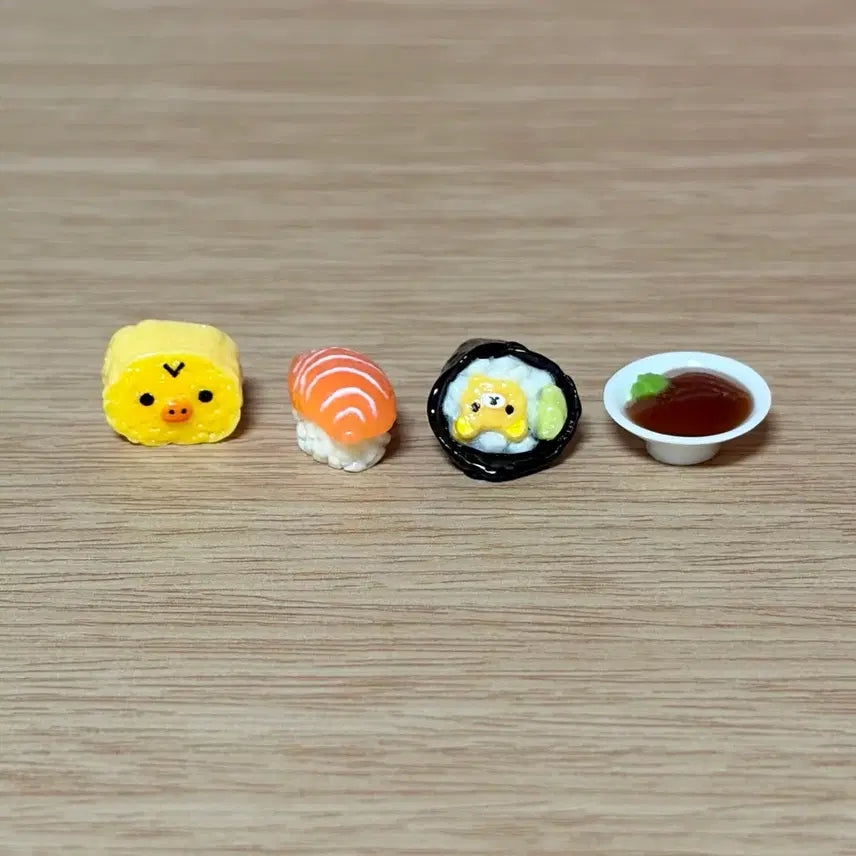 [BUNJANG] Rilakkuma Miniature Sushi Set (4 Types) / 미니어쳐 리락쿠마 초밥 4종