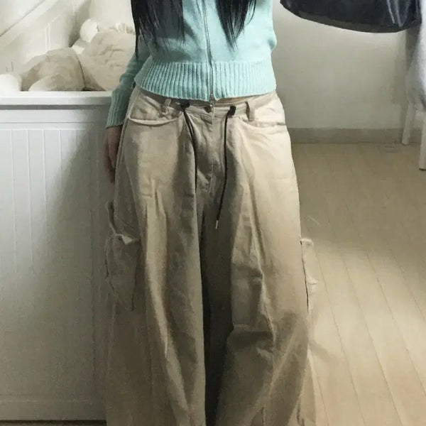 [BUNJANG] Wisegirl Coco Mori Beige Custom Pants / 베이지 커스텀팬츠 와이즈걸 코코모리 두붙바 커팬