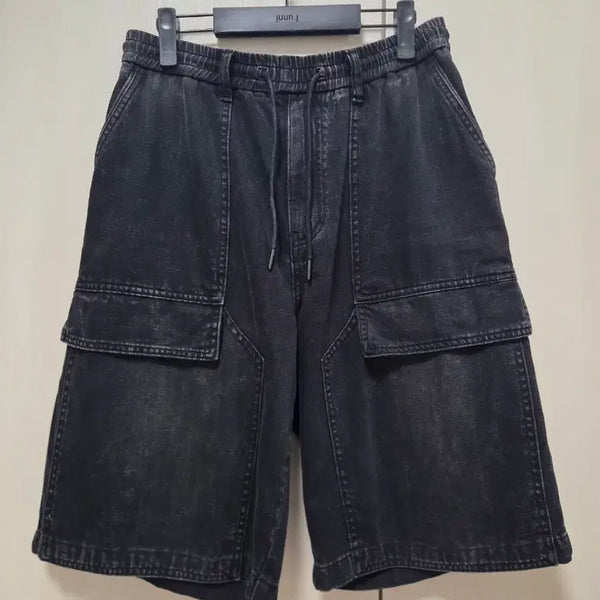 [BUNJANG] Juun.J 26SS Denim Carpenter Shorts Black / [44] 준지 26SS 데님 카펜터 쇼츠 블랙