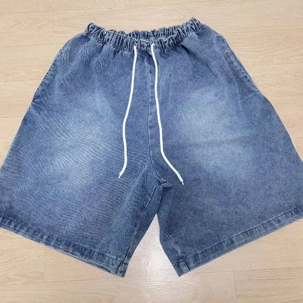 [BUNJANG] Kwonjo Distressed Bermuda Banding Pants / 권조 구제 버뮤다 밴딩팬츠 - 새상품