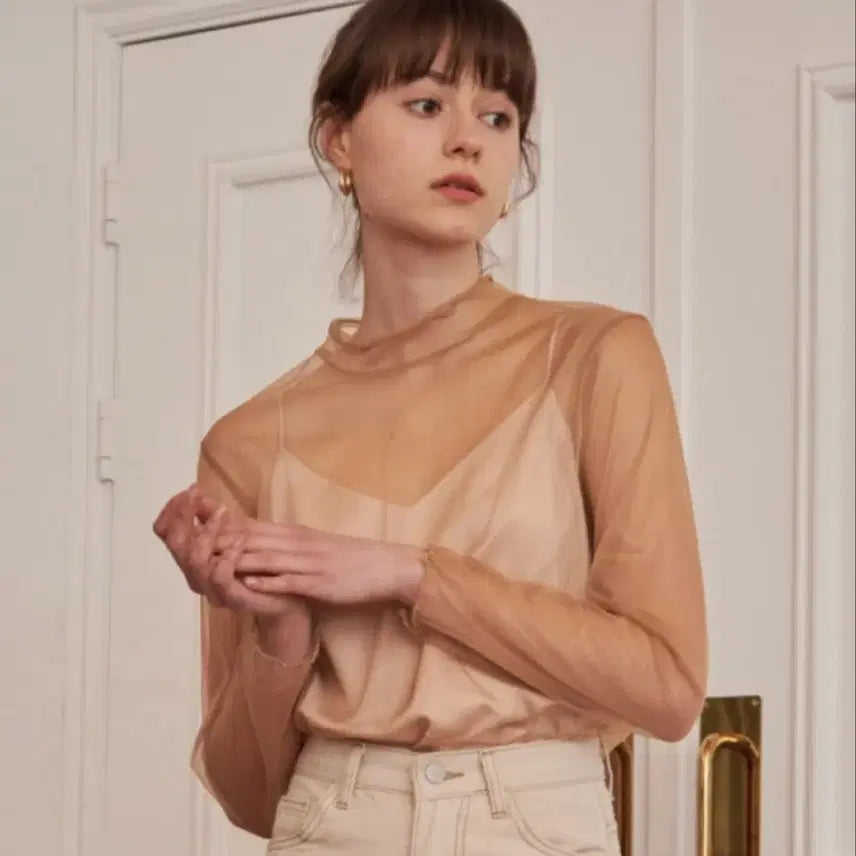 [BUNJANG] URAGO Sheer Blouse / 유라고 그릴 시스루 블라우스