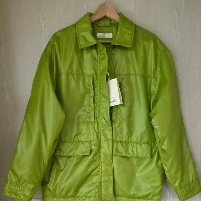 [BUNJANG] Thames Light Green Shiny Material Jacket / 고퀄 자켓 새상품