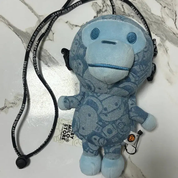 [BUNJANG] BAPE Baby Milo Blue Plush Bag / 베이프 베이비마일로 블루인형가방