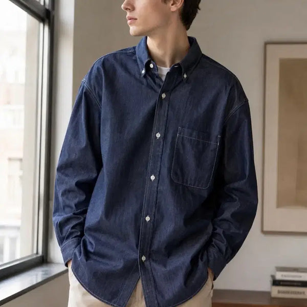 [BUNJANG] AVEC DESIGN Denim Shirt / AVEC DESIGN 데님 셔츠