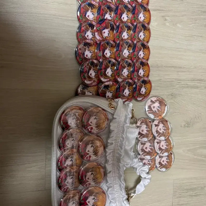 [BUNJANG] Asuka 40-Piece Can Badge Bundle for Itabag / 아스카 캔뱃지 40개 이타백 일괄