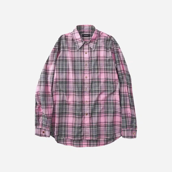 [BUNJANG] 999 Humanity Easy Check Shirt V14 Pink / 999휴머니티 이지 체크 셔츠 V14 핑크